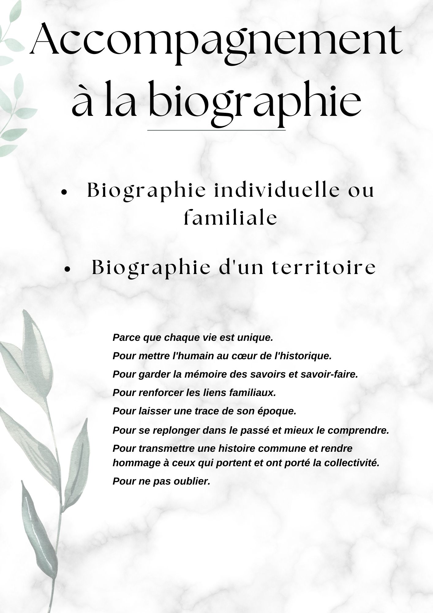 Accompagnement à la biographie