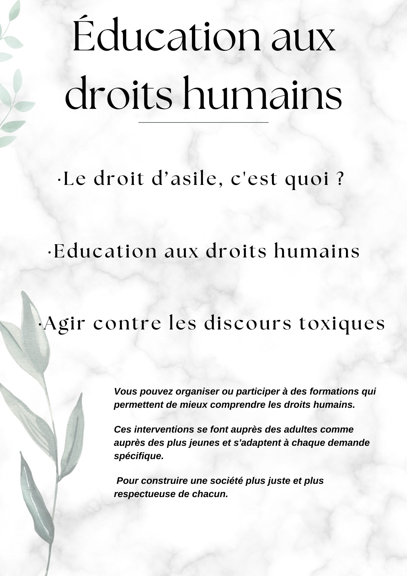 Éducation aux droits humains